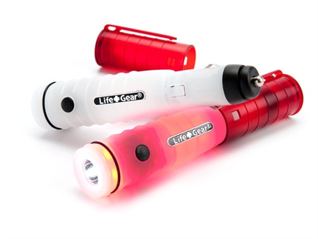 Life+Gear Auto Glow Rechargeable Flashlight/Emergency Flasher - 2 Pack